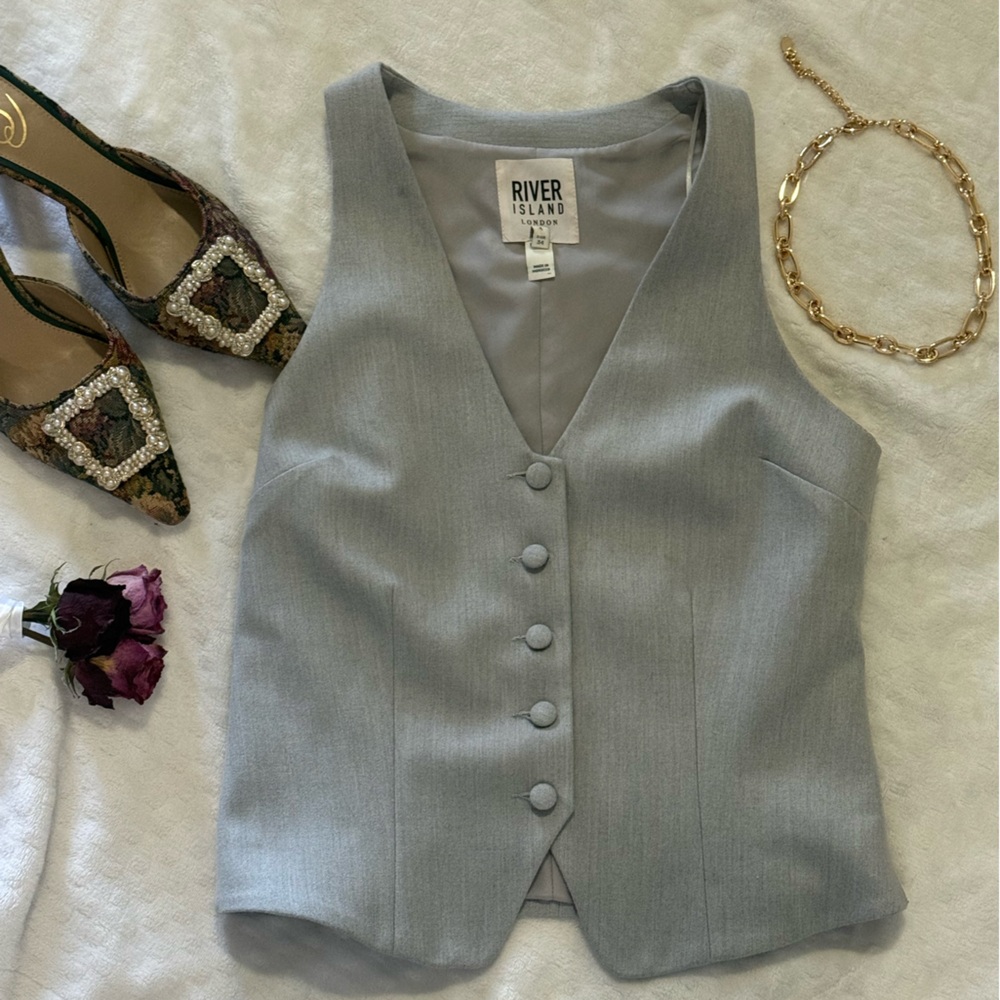 River Island Light Gray Vest